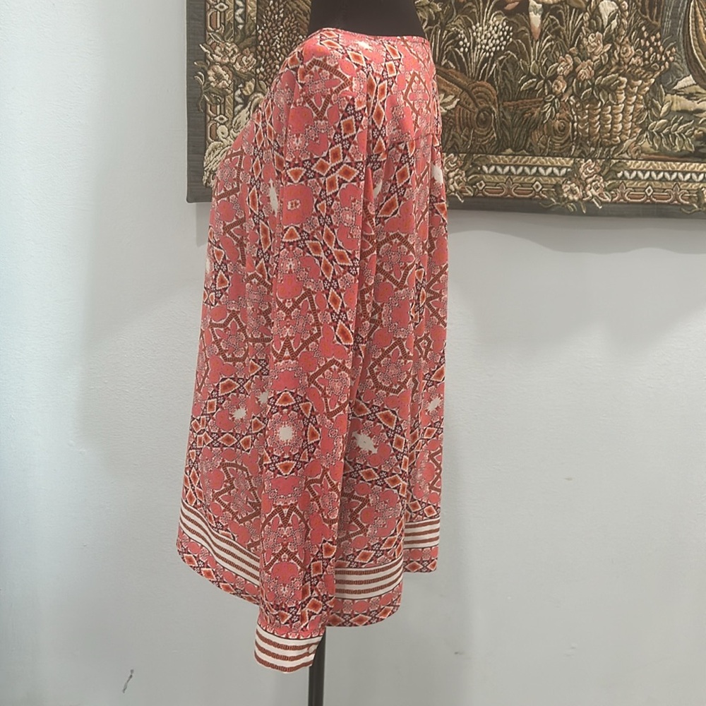 Talbots Geometric Print Design Button Down Blouse… - image 3